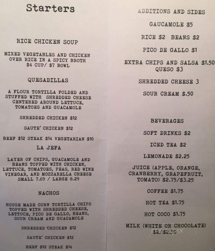 Rodrigo's - Harbor Springs, MI menu_pic