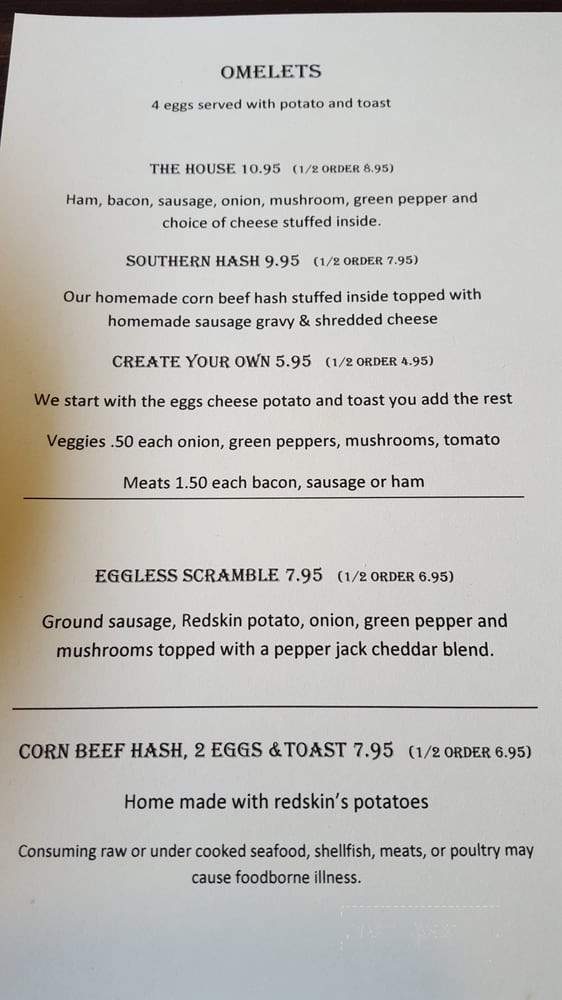 The Menu Restaurant - Lewiston, MI menu_pic