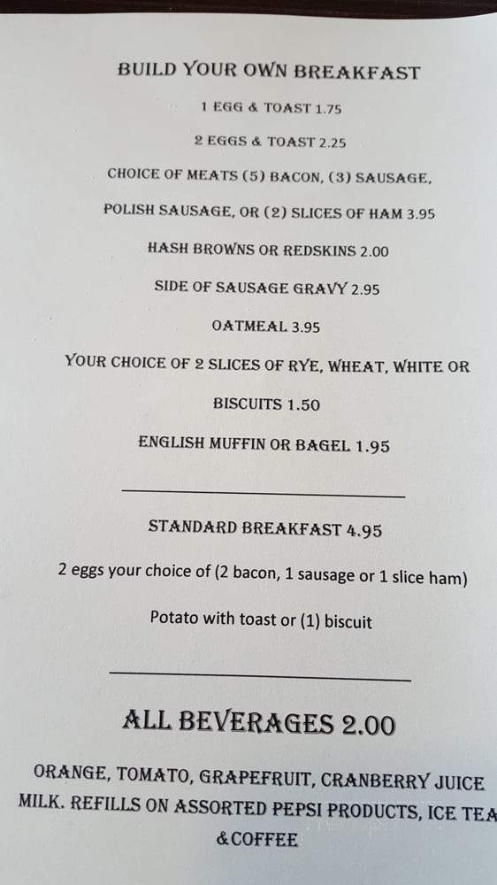 The Menu Restaurant - Lewiston, MI menu_pic