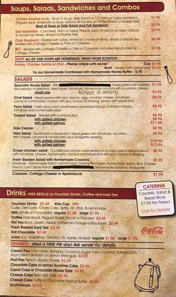 Cozy Cafe - Ankeny, IA menu_pic