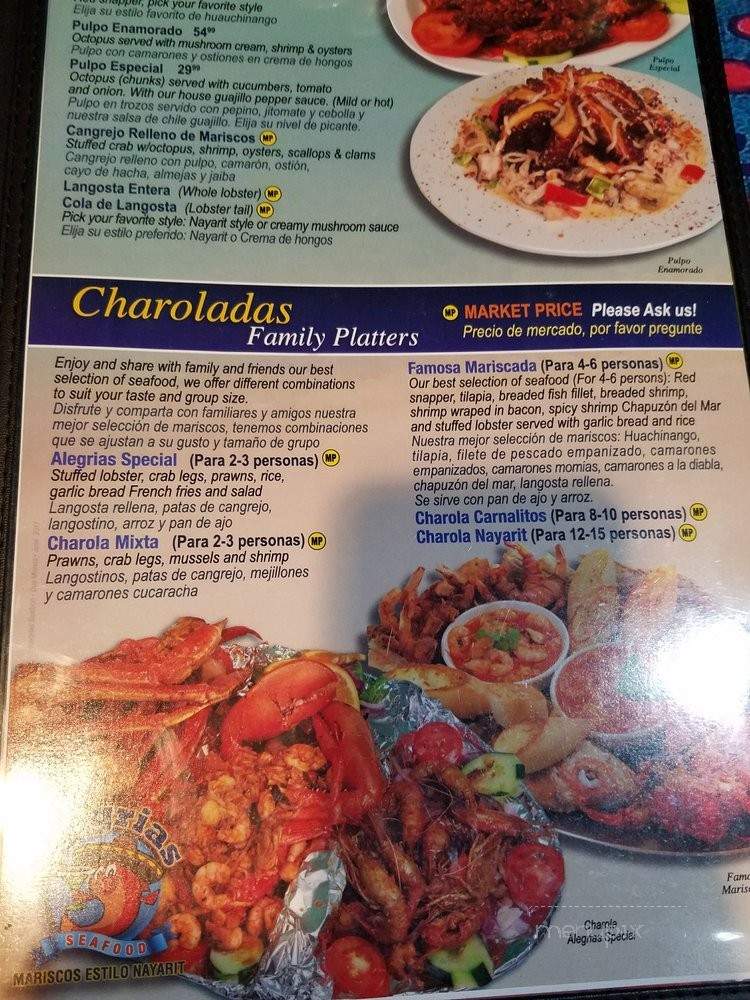 Alegria's Seafood - Des Moines, IA menu_pic