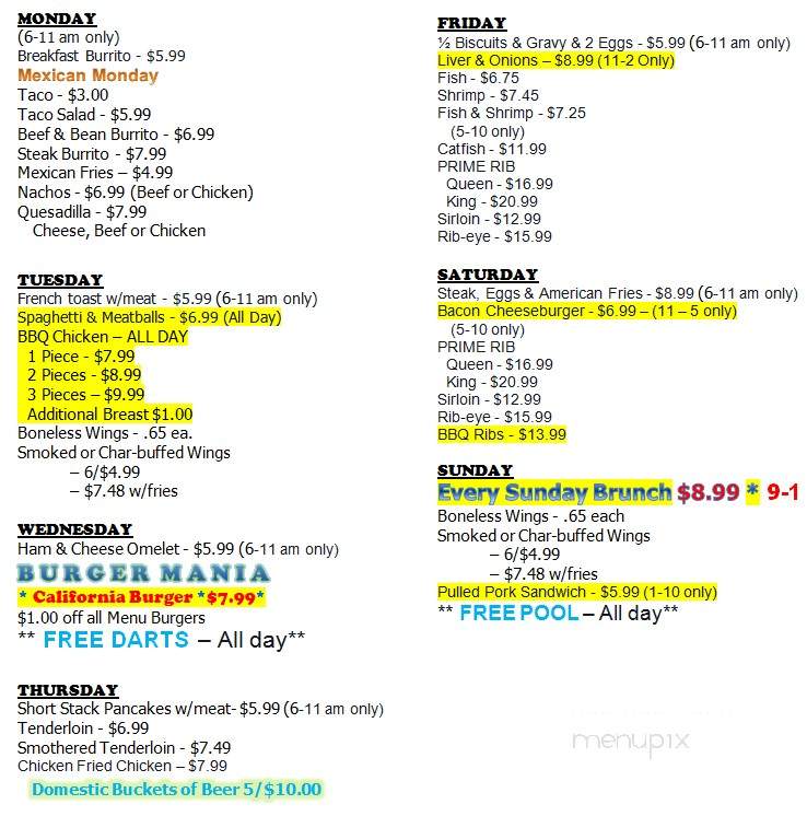 Loess Moose Bar & Grill - Missouri Valley, IA menu_pic