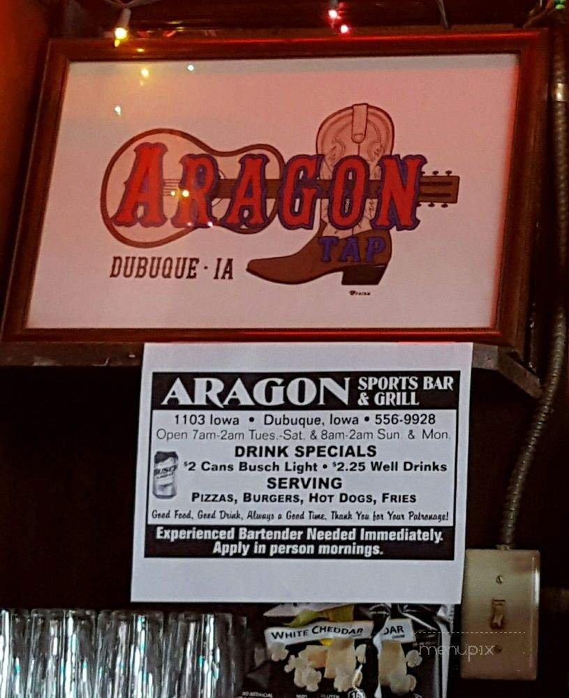 Aragon Tap - Dubuque, IA menu_pic
