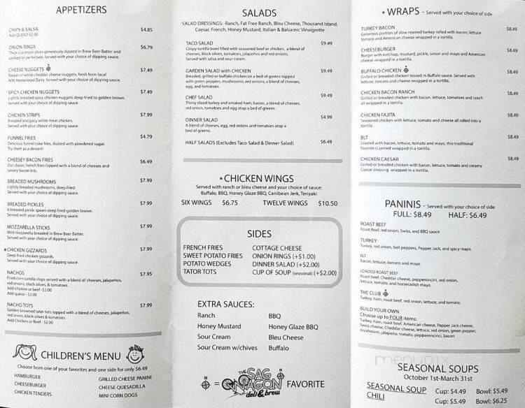 Sagwagon North - Center Point, IA menu_pic