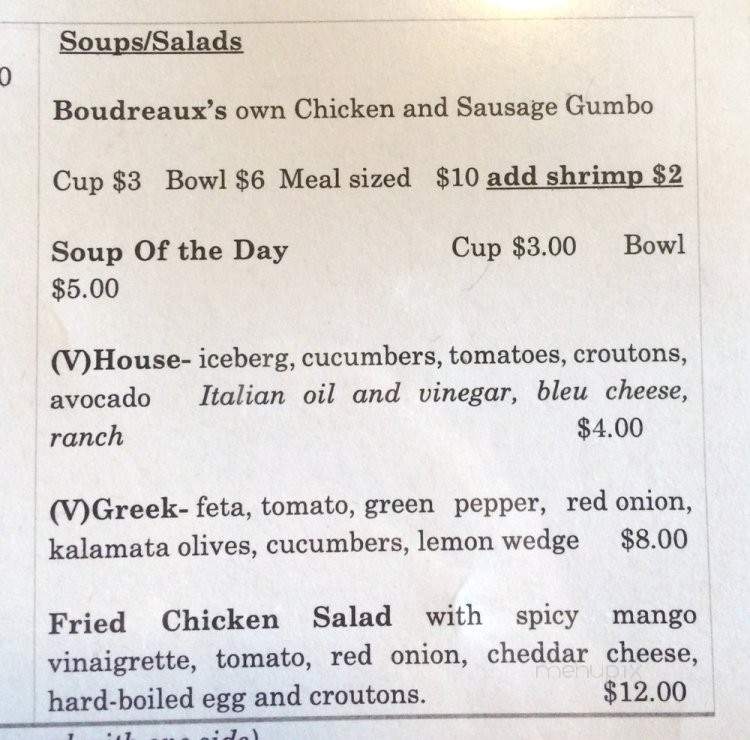 Billy's High Hat Diner - Iowa City, IA menu_pic