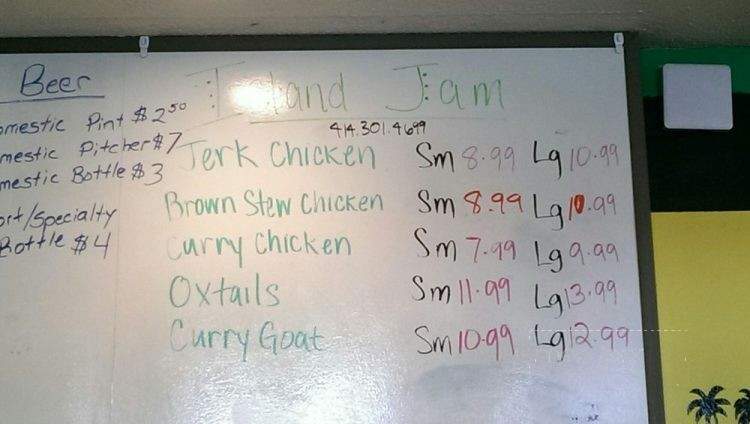 Island Jam - South Milwaukee, WI menu_pic