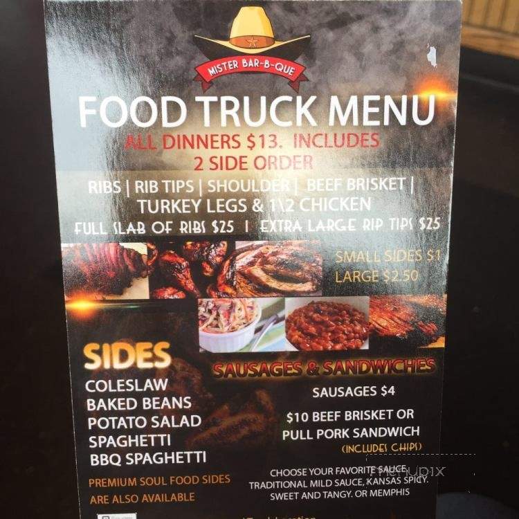 Mister Bar-B-Que - West Allis, WI menu_pic