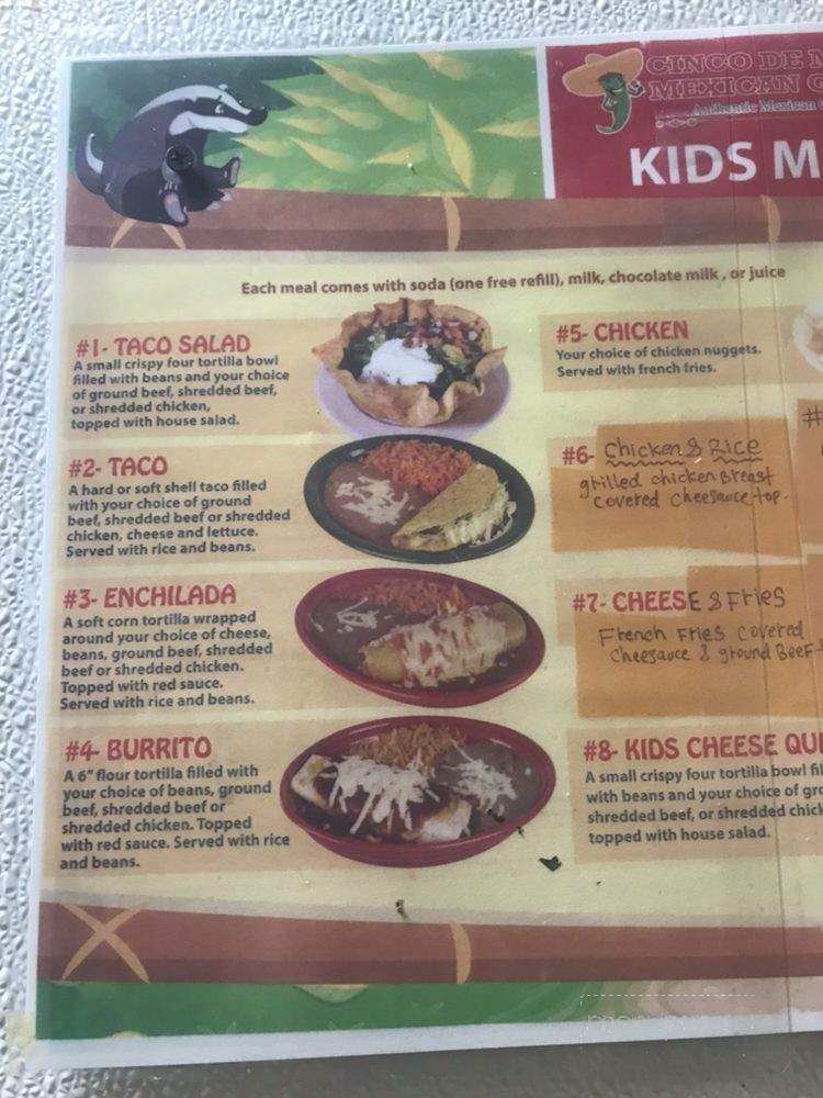 Cinco De Mayo Fiesta - Richland Center, WI menu_pic