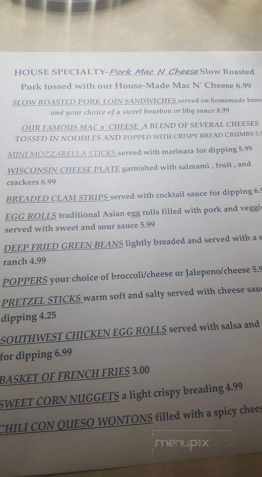 The Blackhawk - Prairie du Chien, WI menu_pic