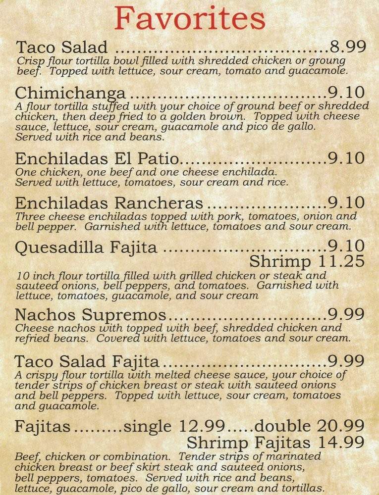 BX Mexican Cuisine and Bar - River Falls, WI menu_pic