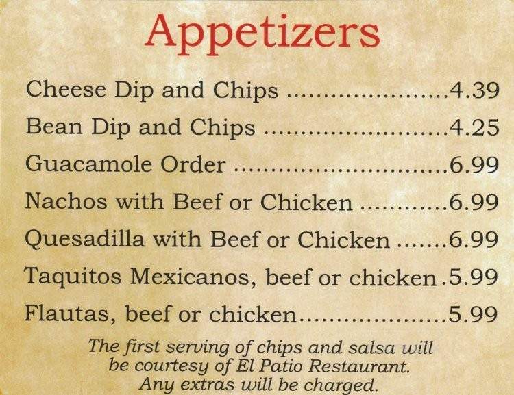 BX Mexican Cuisine and Bar - River Falls, WI menu_pic