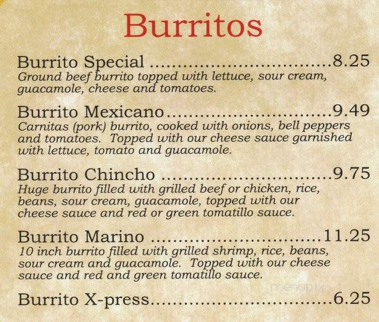 BX Mexican Cuisine and Bar - River Falls, WI menu_pic
