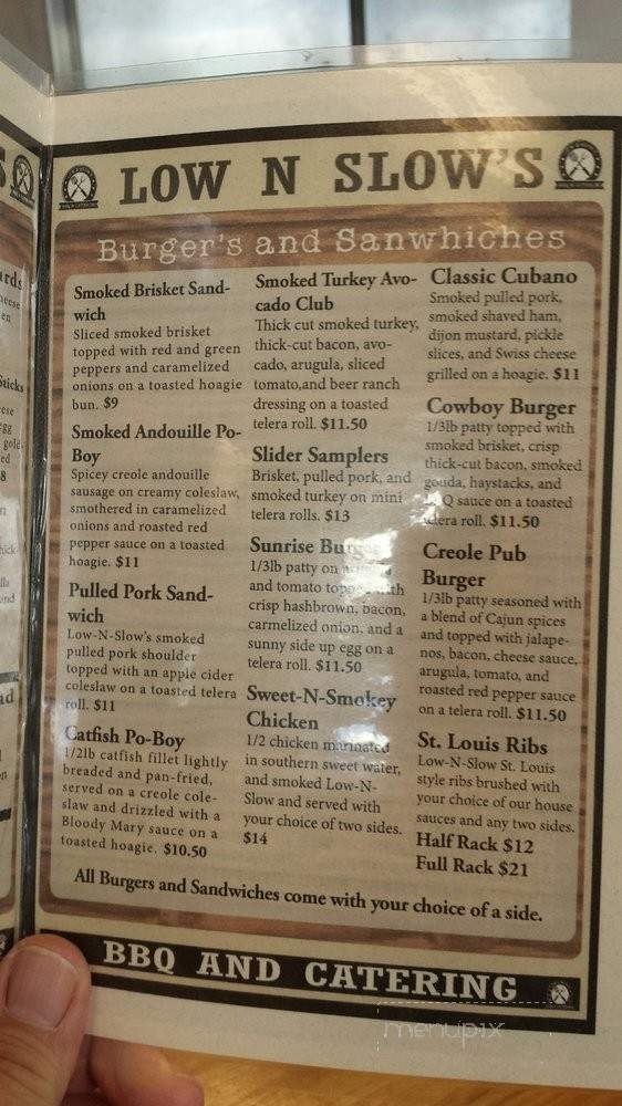 Low N Slows BBQ & Catering - Francis Creek, WI menu_pic