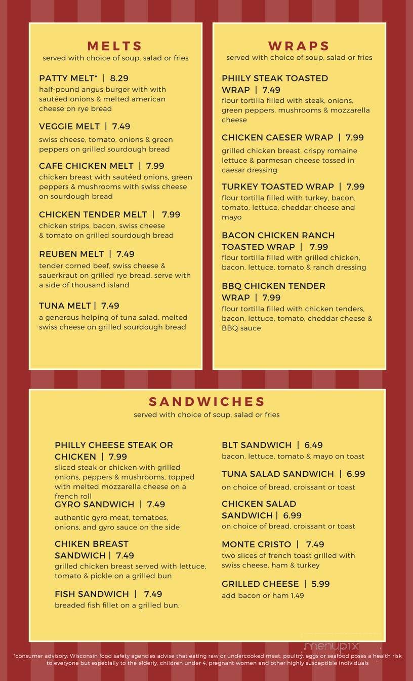 The Cafe at Bellevue - Bellevue, WI menu_pic