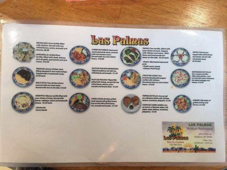 Las Palmas - Medford, WI menu_pic