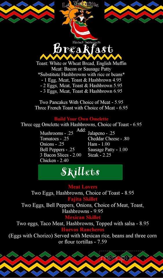 La Morenita - Spencer, WI menu_pic