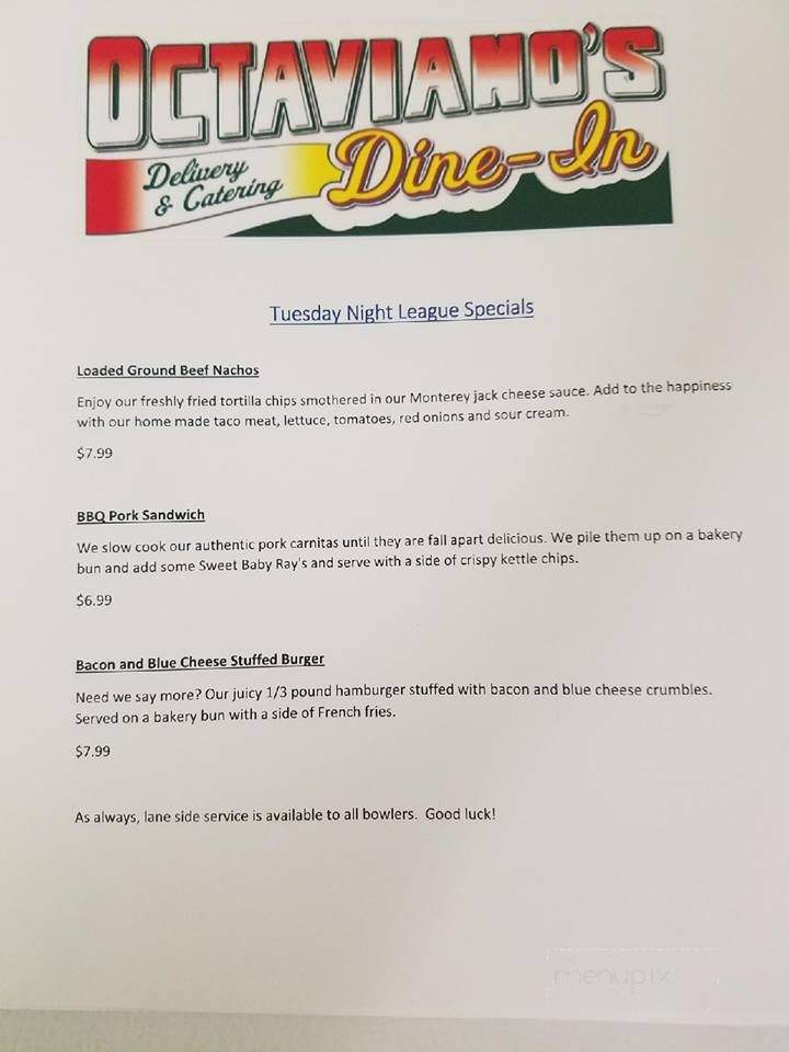 Octaviano's Dine-In - Stevens Point, WI menu_pic