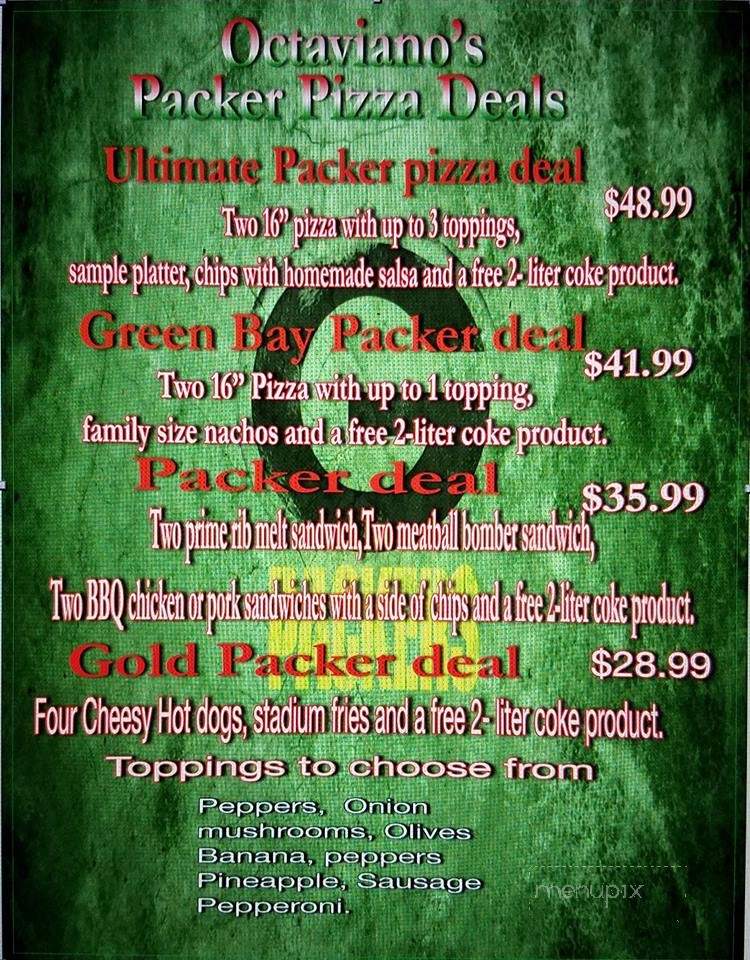 Octaviano's Dine-In - Stevens Point, WI menu_pic