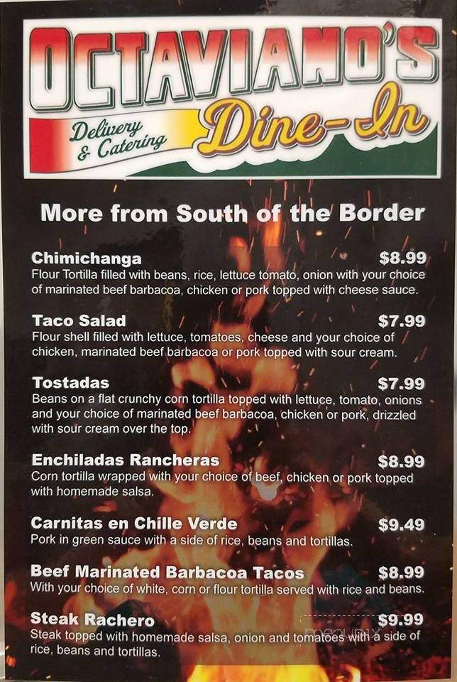 Octaviano's Dine-In - Stevens Point, WI menu_pic