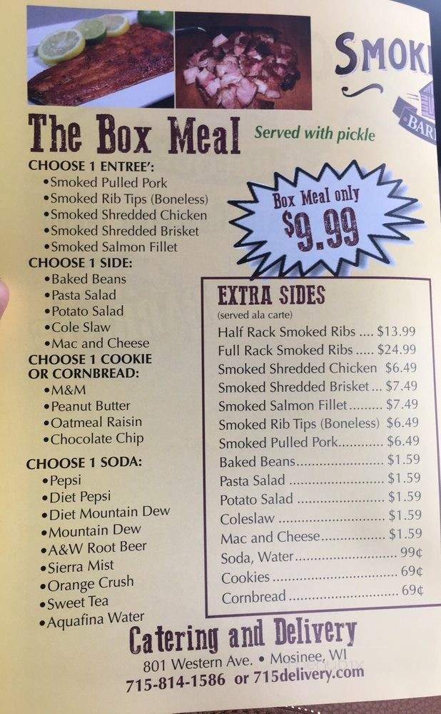 Smokehouse Barbeque 2 - Stevens point, WI menu_pic
