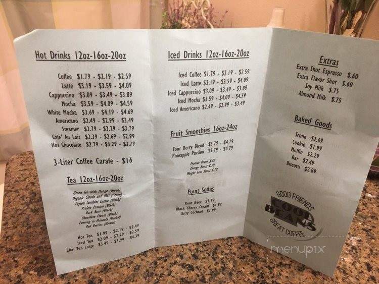 Menu Of Cool Beans Coffee Shop In La Crosse Wi