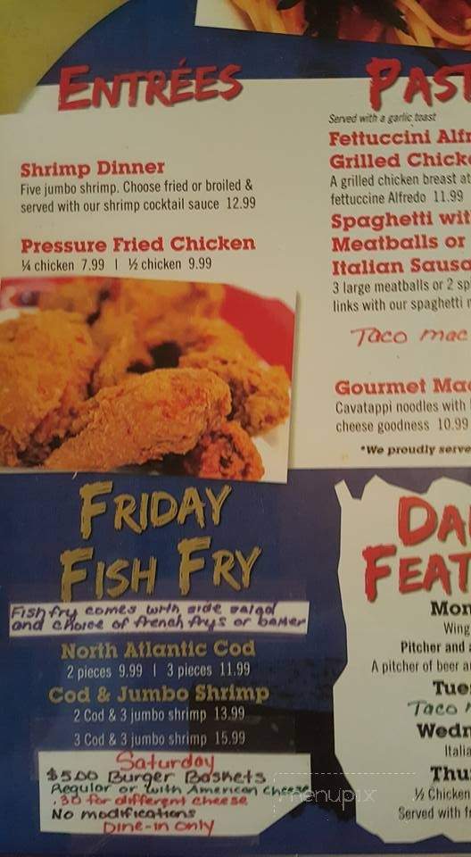 Alec's Bar & Grill - Necedah, WI menu_pic