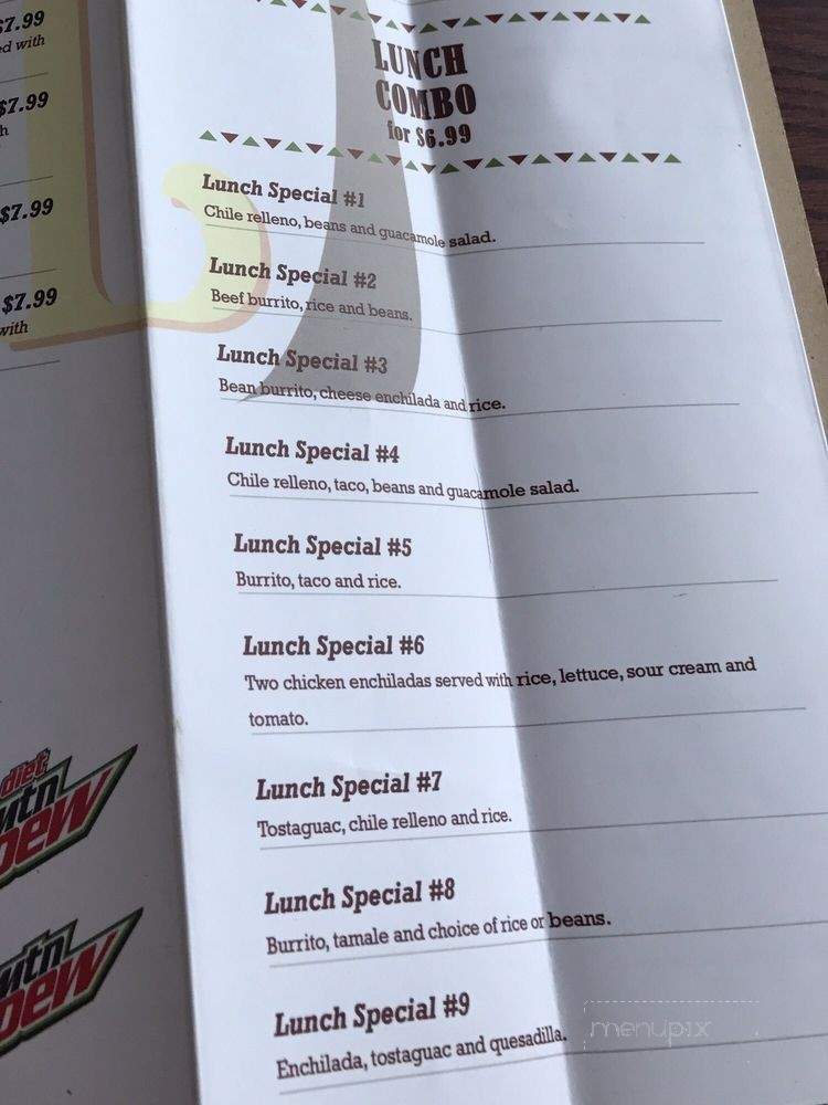 Cozumel - Oshkosh, WI menu_pic
