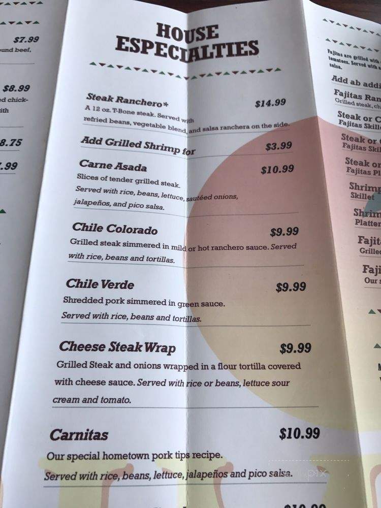 Cozumel - Oshkosh, WI menu_pic