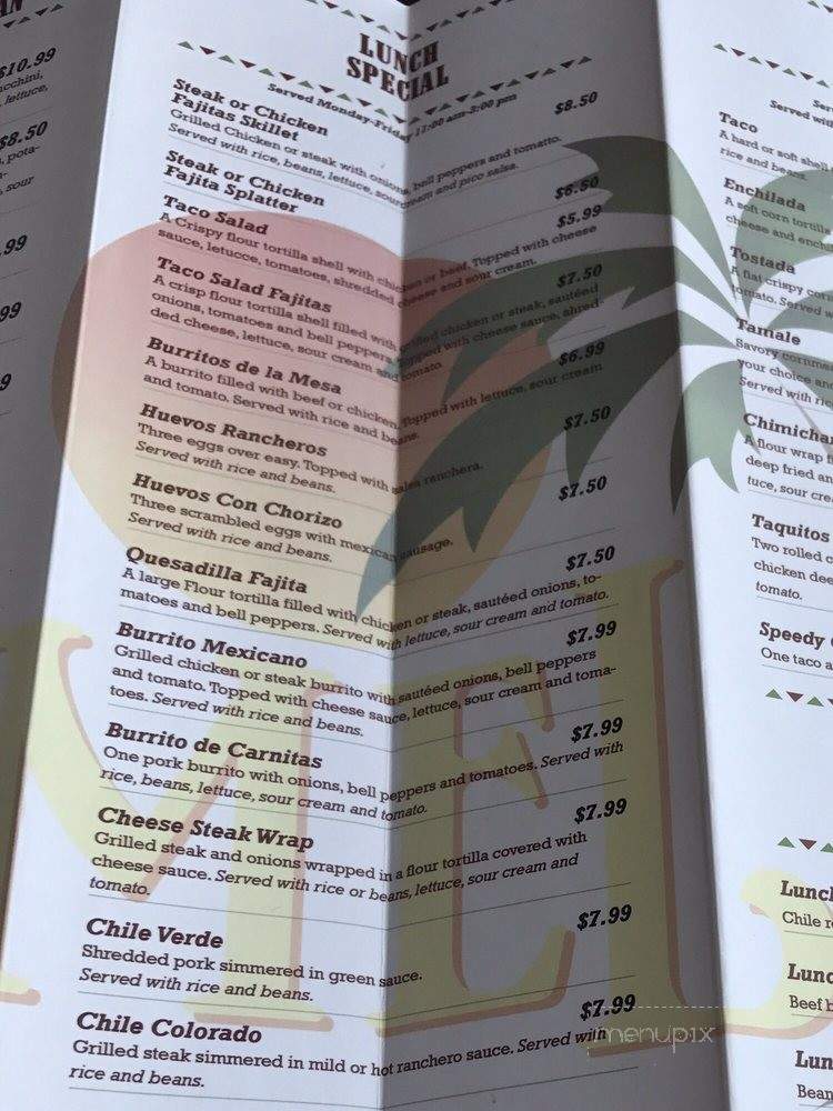 Cozumel - Oshkosh, WI menu_pic