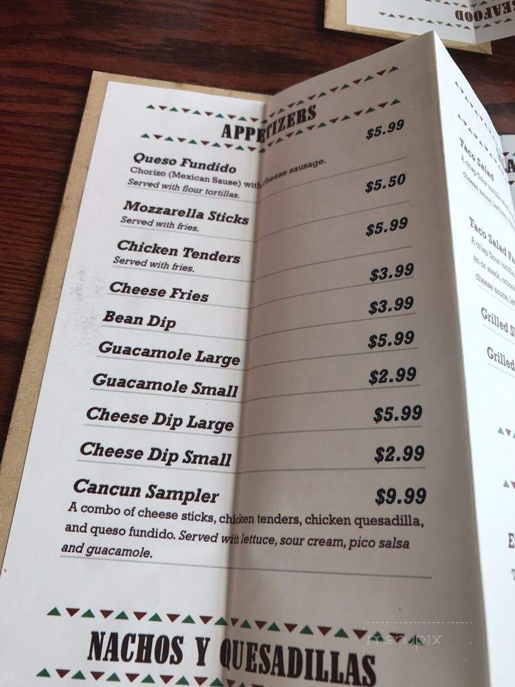 Cozumel - Oshkosh, WI menu_pic