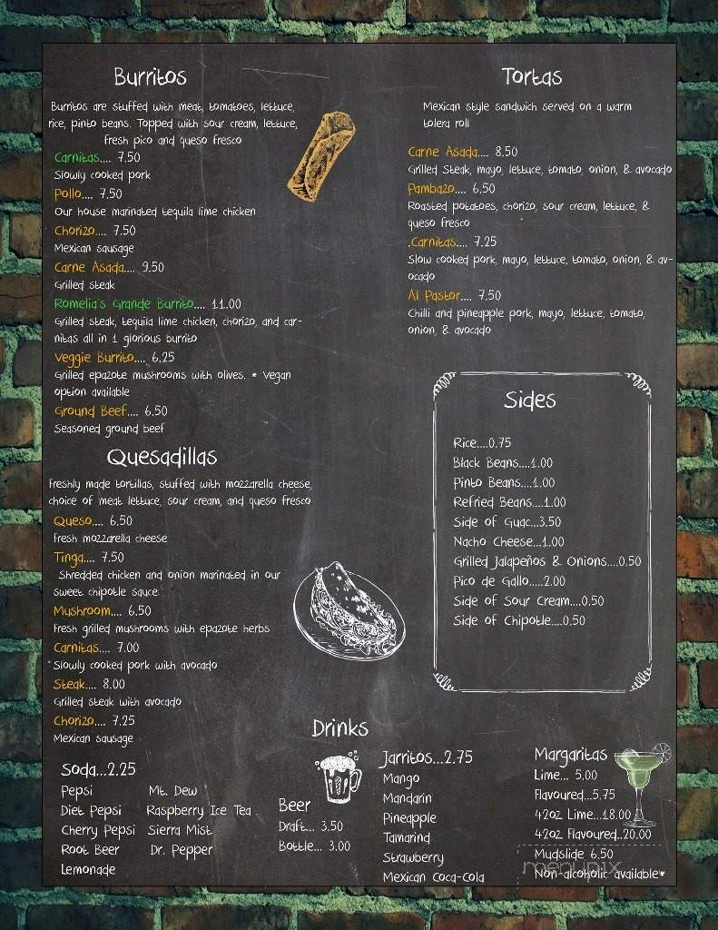 Romelia's - Ripon, WI menu_pic