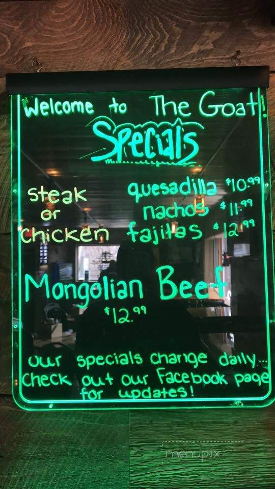 The Goat Saloon - Taylors Falls, MN menu_pic