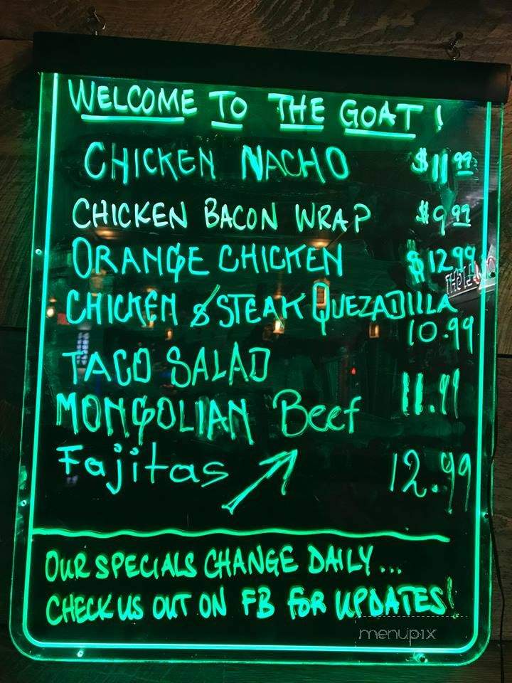The Goat Saloon - Taylors Falls, MN menu_pic