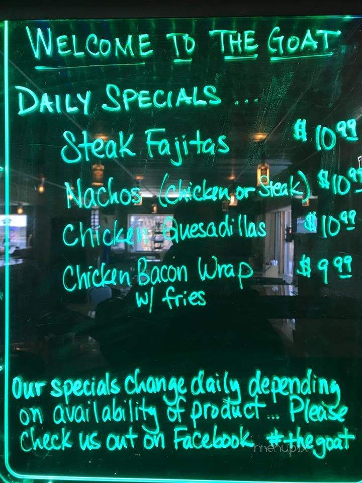 The Goat Saloon - Taylors Falls, MN menu_pic