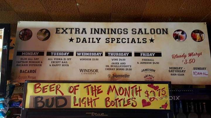 Extra Innings Saloon - Prior Lake, MN menu_pic
