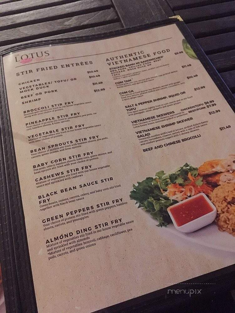 The Lotus Uptown - Minneapolis, MN menu_pic