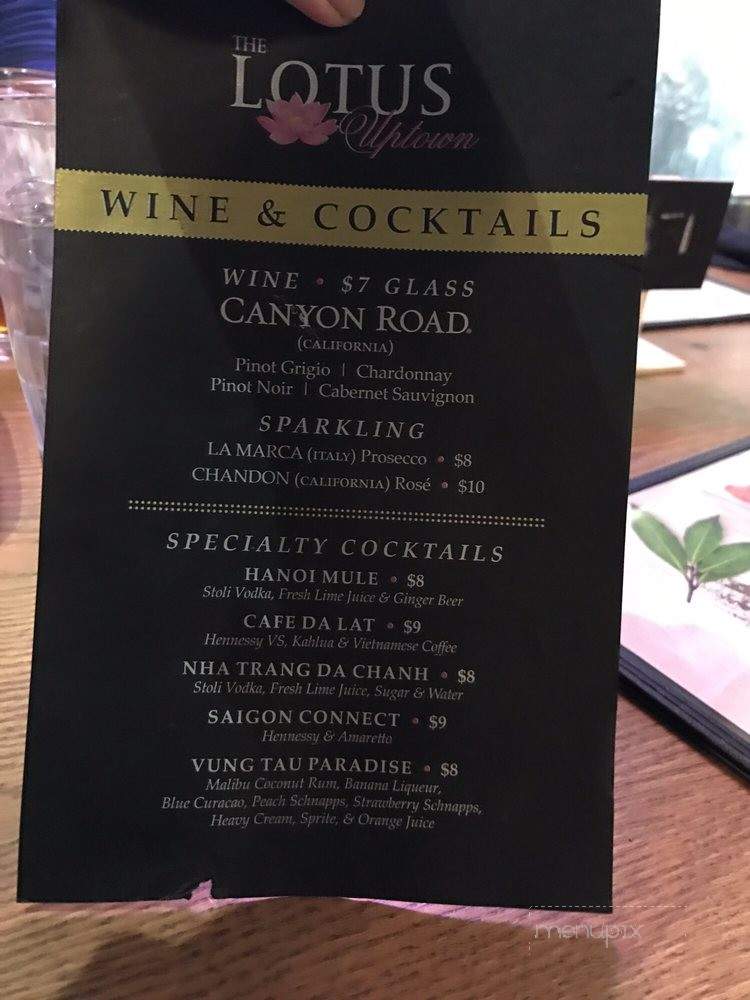 The Lotus Uptown - Minneapolis, MN menu_pic