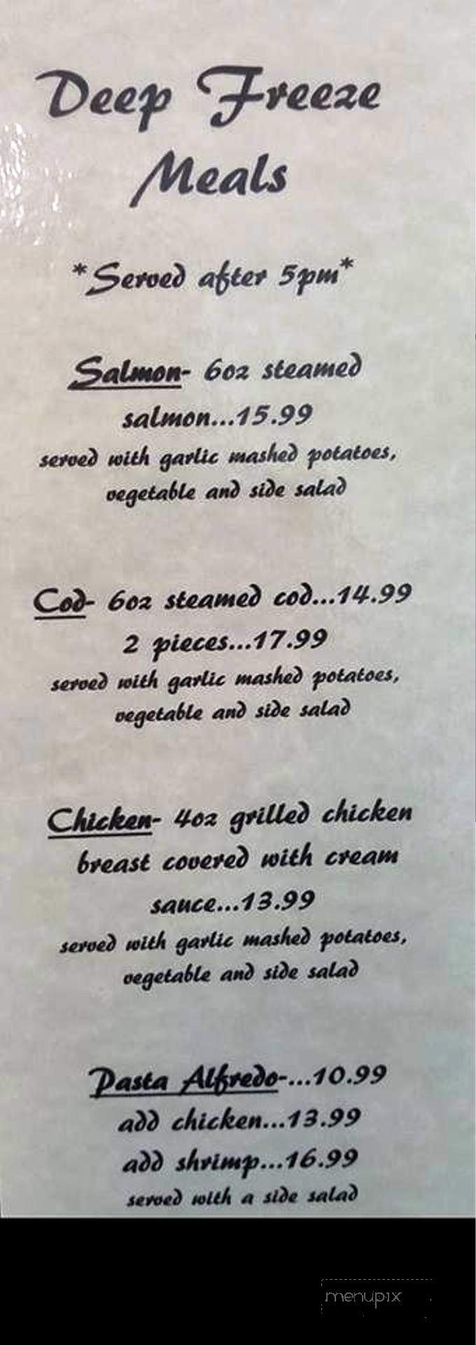 Deep Freeze - Fairmont, MN menu_pic