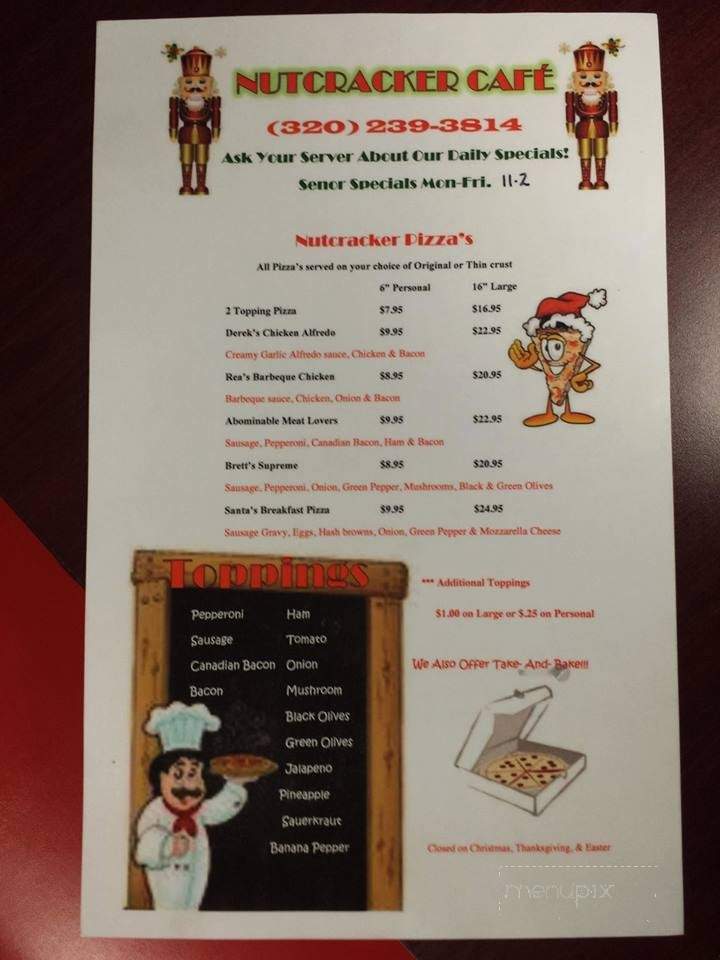 Nutcracker Cafe - Starbuck, MN menu_pic