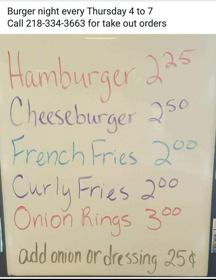 The Palace Cafe - Frazee, MN menu_pic