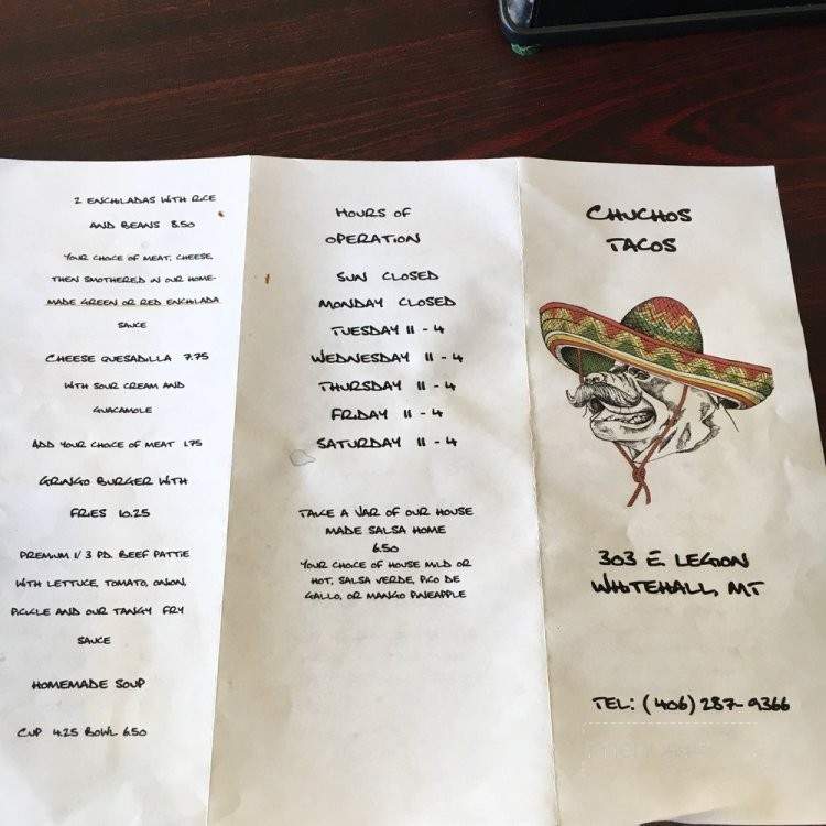 Chuchos Tacos - Whitehall, MT menu_pic