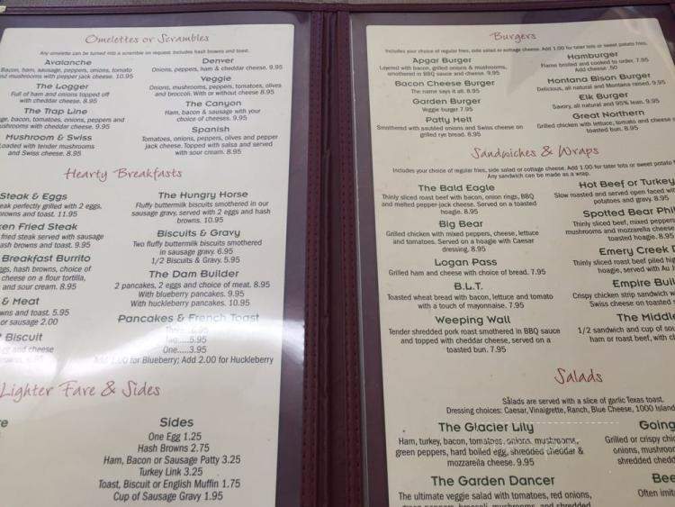 The Trap Line Cafe & Grill - Coram, MT menu_pic