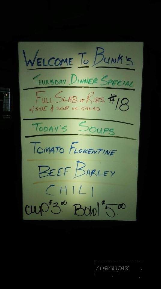Bunk's Place - Harvard, IL menu_pic