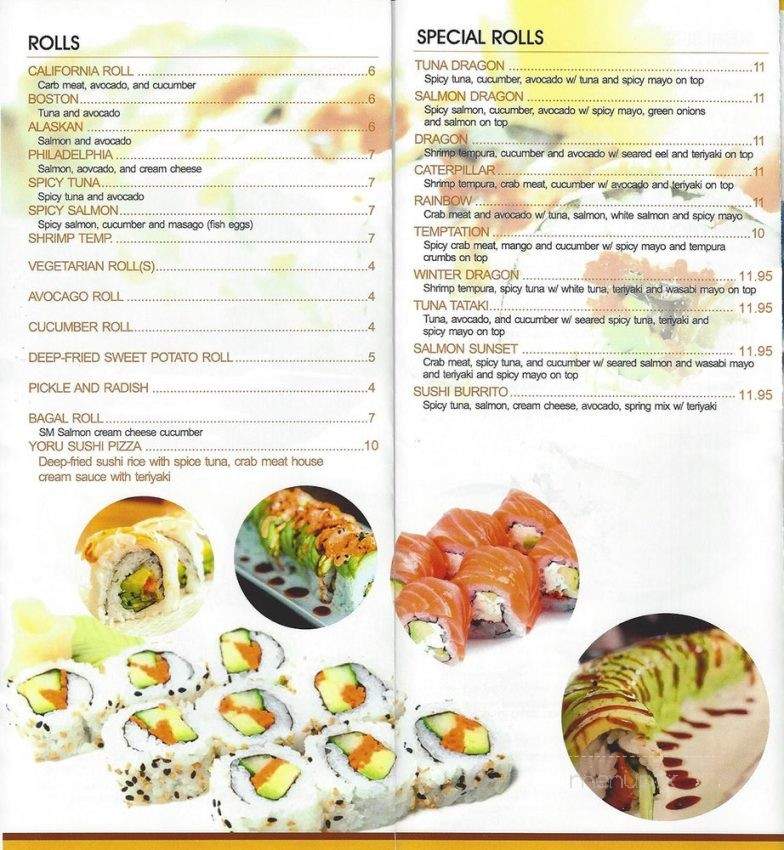 Sushi Yoru - Lake Zurich, IL menu_pic