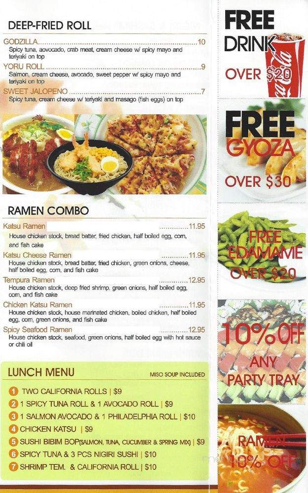 Sushi Yoru - Lake Zurich, IL menu_pic