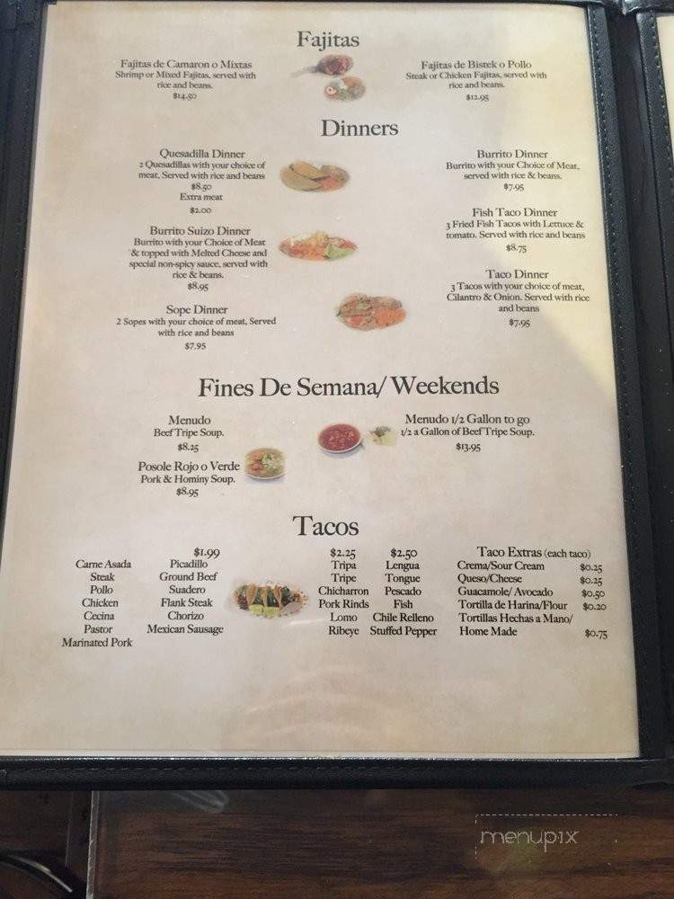 Taqueria El Gallo de Oro - Franklin Park, IL menu_pic