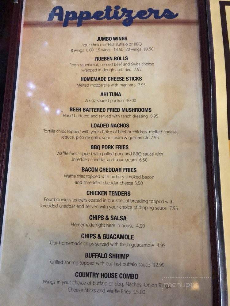 Country House - Braidwood, IL menu_pic