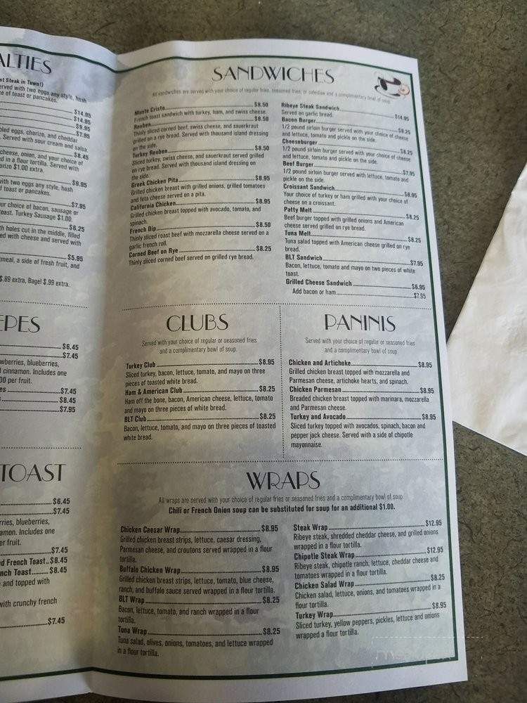 Teardrop Pancake House - Minooka, IL menu_pic