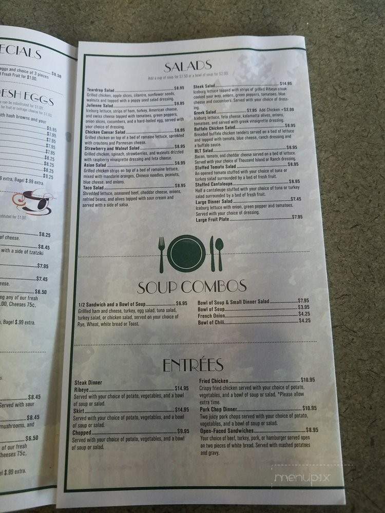 Teardrop Pancake House - Minooka, IL menu_pic