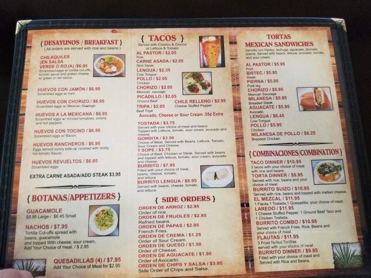 El Mezcal Mexican Food - Orland Park, IL menu_pic